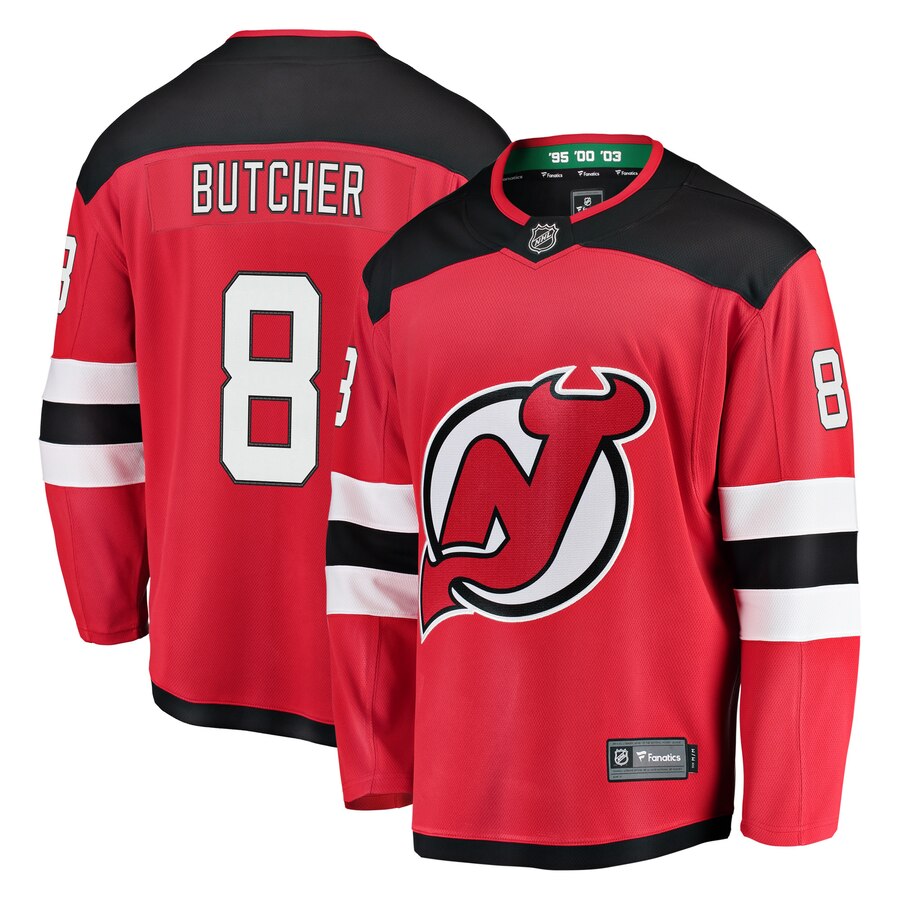 Will Butcher New Jersey Devils Fanatics Branded Home Breakaway Player Jersey Red