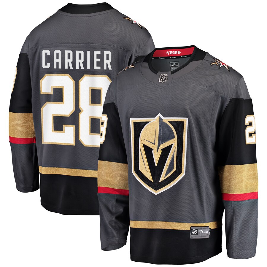 William Carrier Vegas Golden Knights Breakaway Player Jersey Black