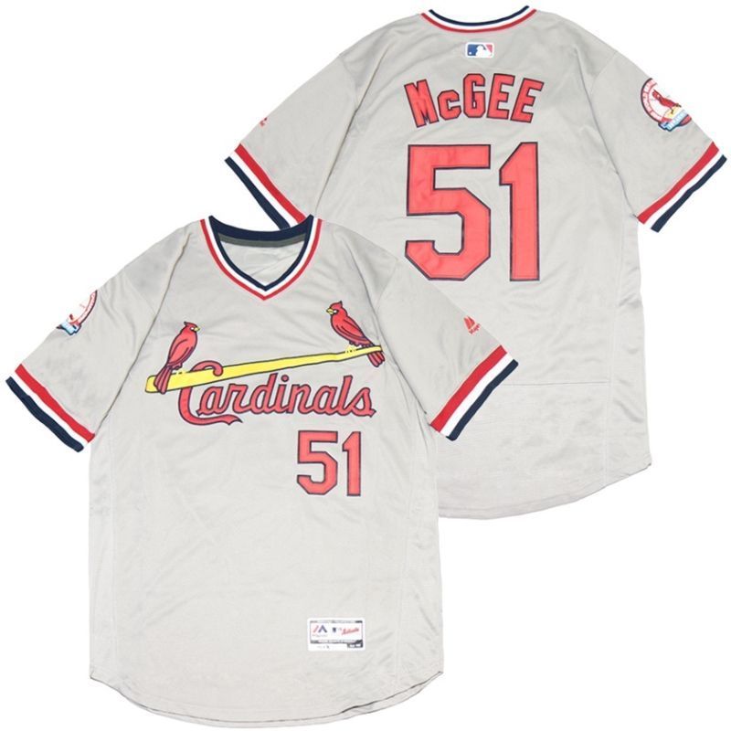 Willie Mcgee 51 St Louis Cardinals 2020 Mlb Grey Jersey