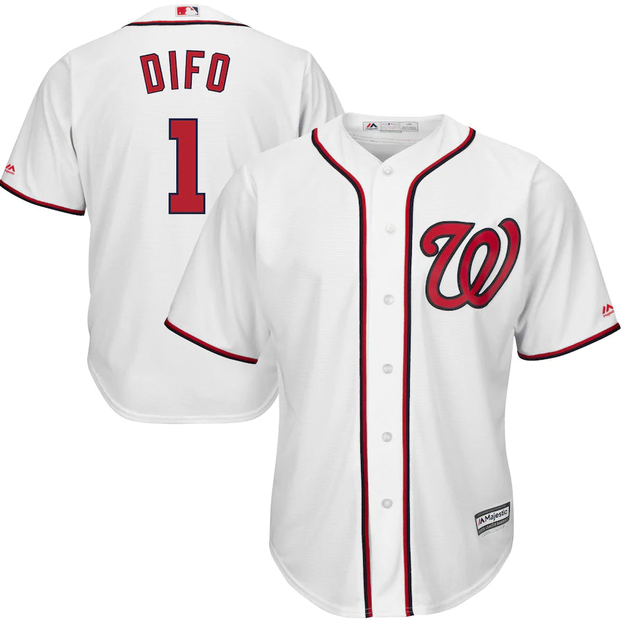 Wilmer Difo Washington Nationals Majestic Home Cool Base Player Jersey White Color