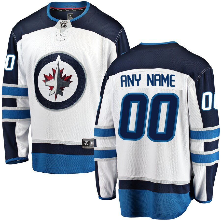 Winnipeg Jets Fanatics Branded Away Breakaway Custom Jersey White