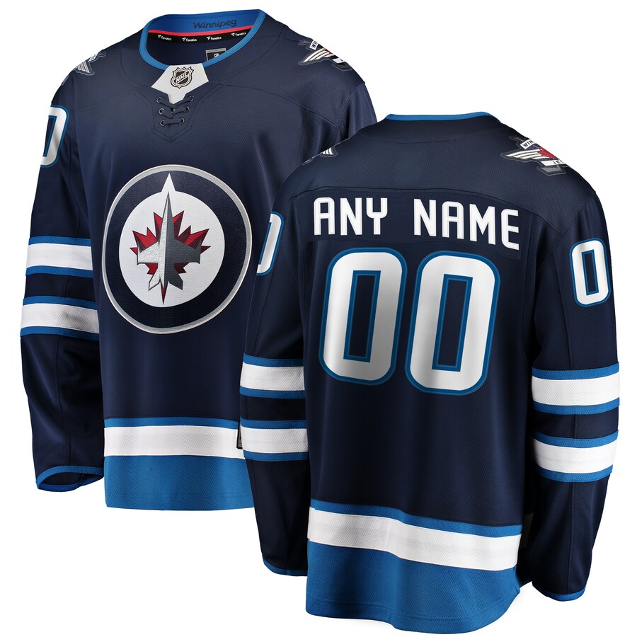 Winnipeg Jets Fanatics Branded Home Breakaway Custom Jersey Blue