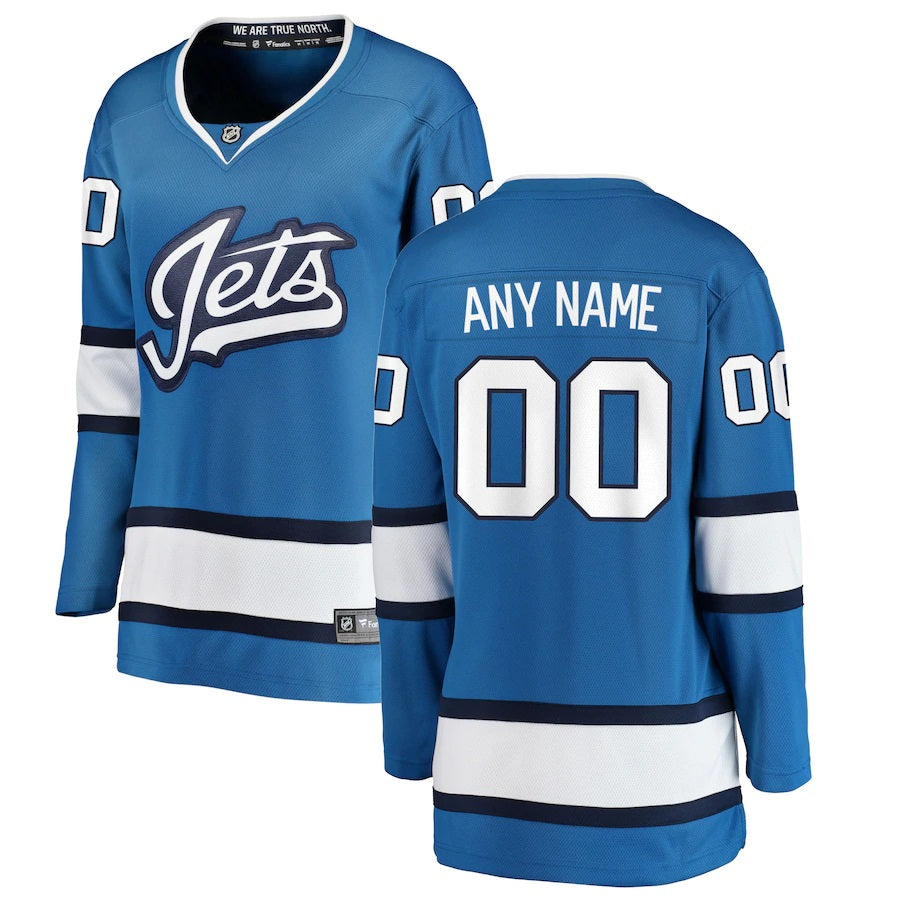 Winnipeg Jets Fanatics Branded Womens Alternate Breakaway Custom Jersey Blue