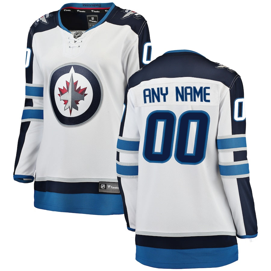 Winnipeg Jets Fanatics Branded Womens Away Breakaway Custom Jersey White