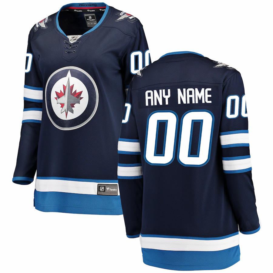 Winnipeg Jets Fanatics Branded Womens Home Breakaway Custom Jersey Blue