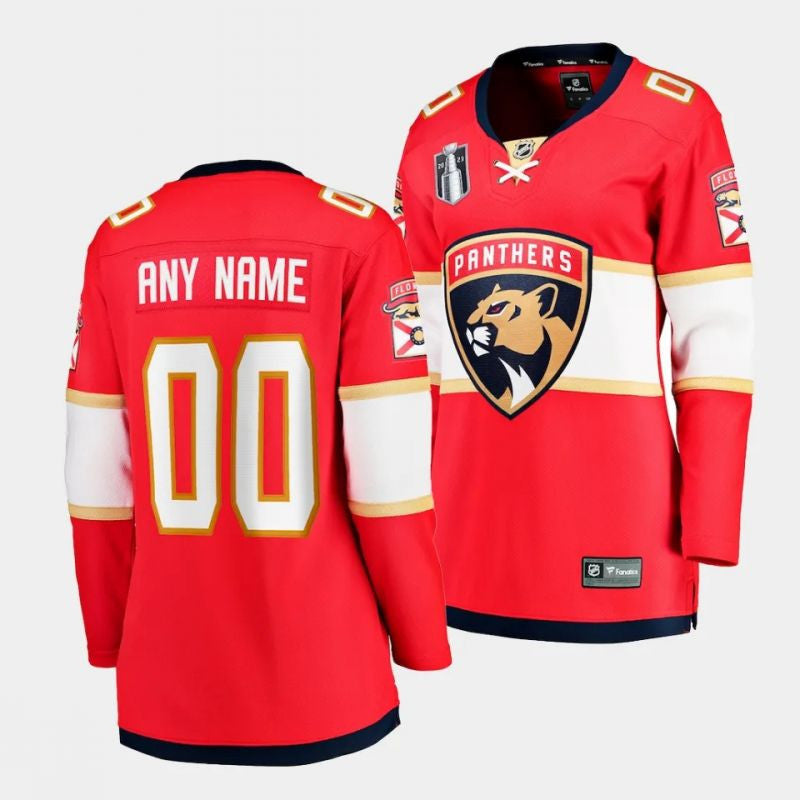 Women Florida Panthers Custom 2023 Stanley Cup Final Home Jersey