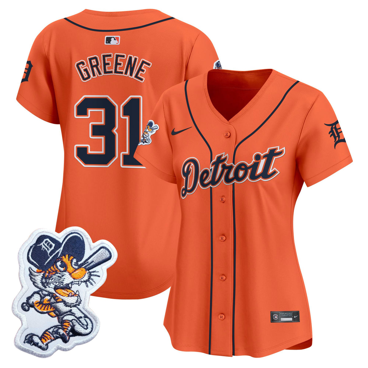 Women s Detroit Tigers Paws Patch Vapor Premier Limited Jersey All Stitched