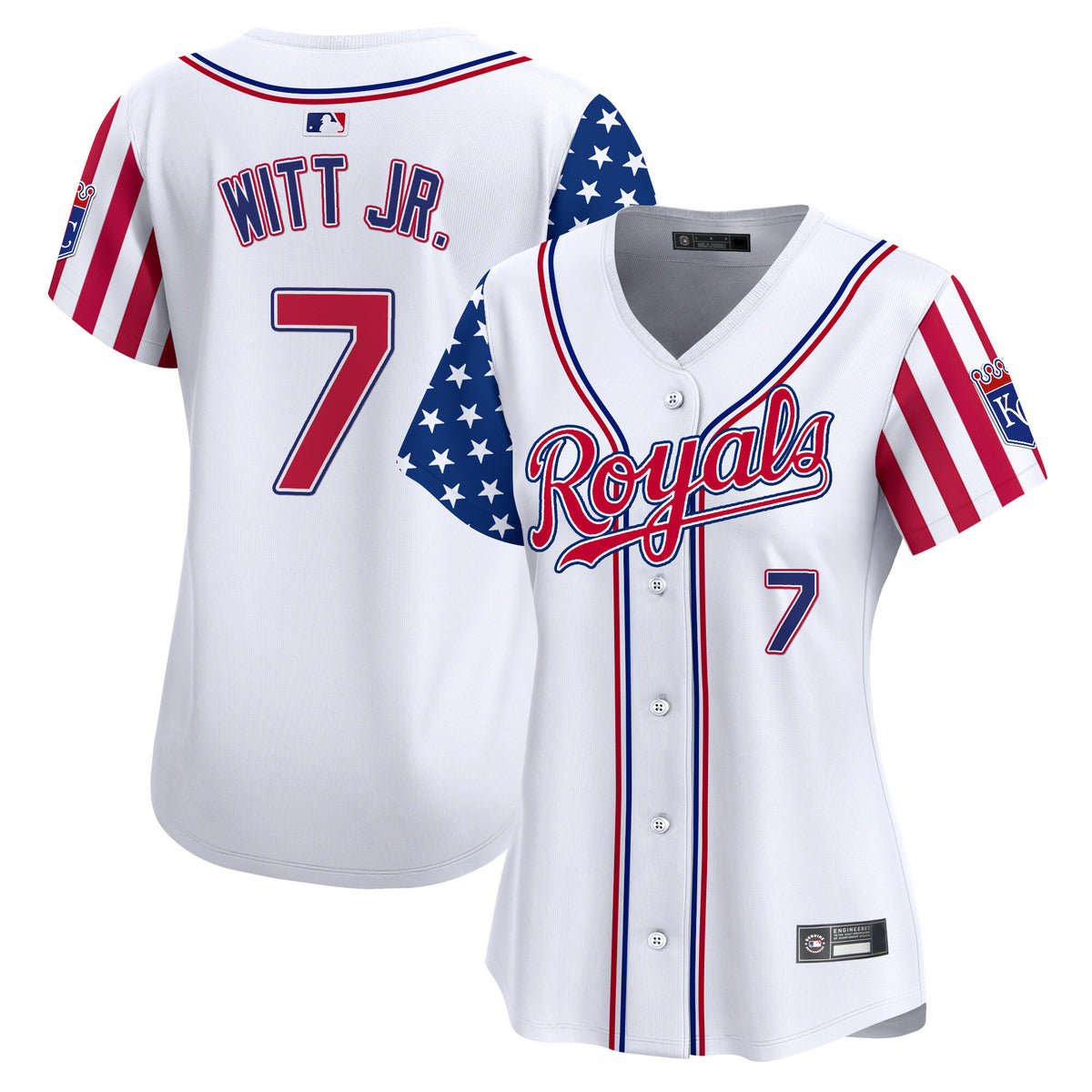 Women s Kansas City Royals 2025 Independence Day Vapor Premier Limited Jersey All Stitched