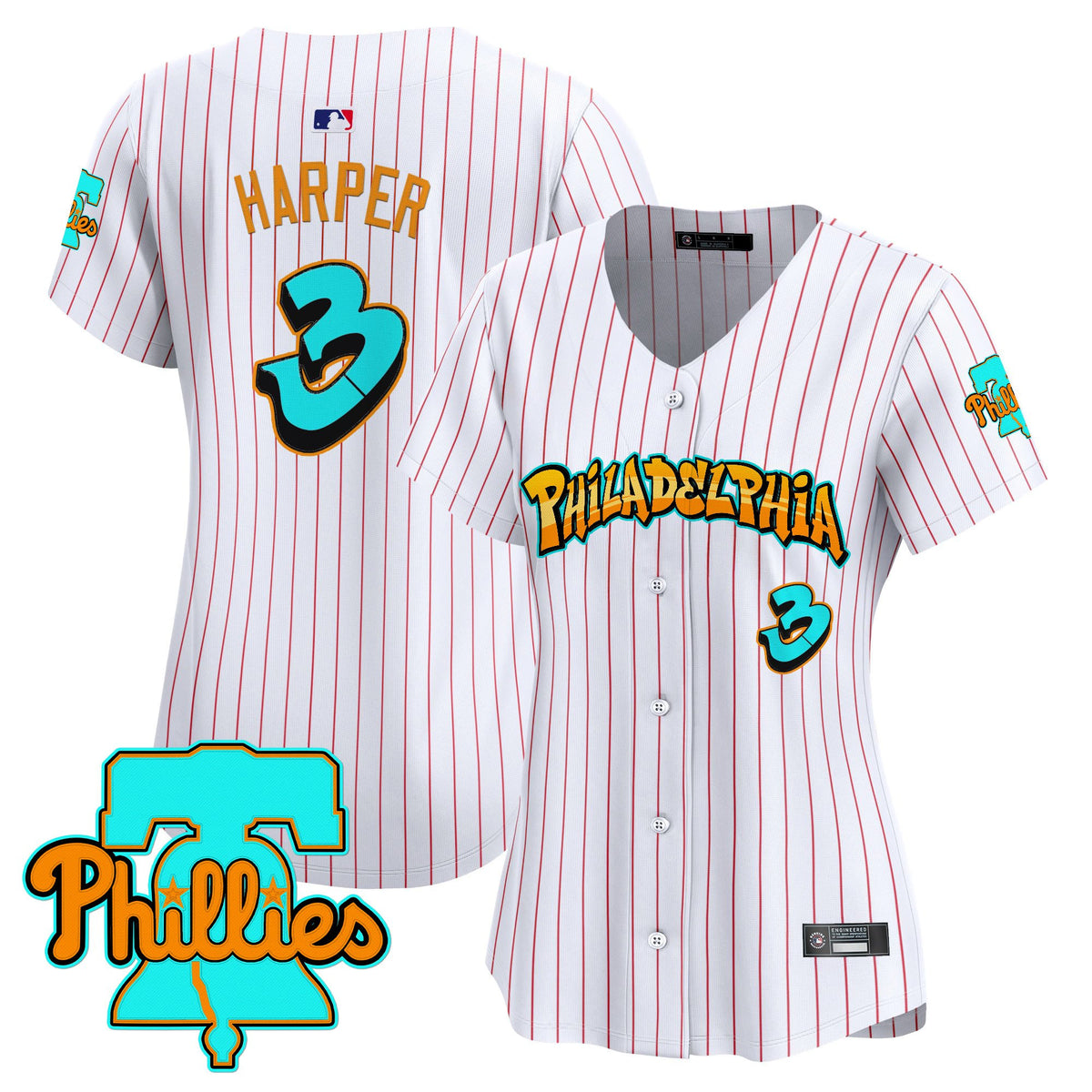 Women s Philadelphia Phillies Graffiti Broad Street Edition Vapor Premier Limited Jersey All Stitched