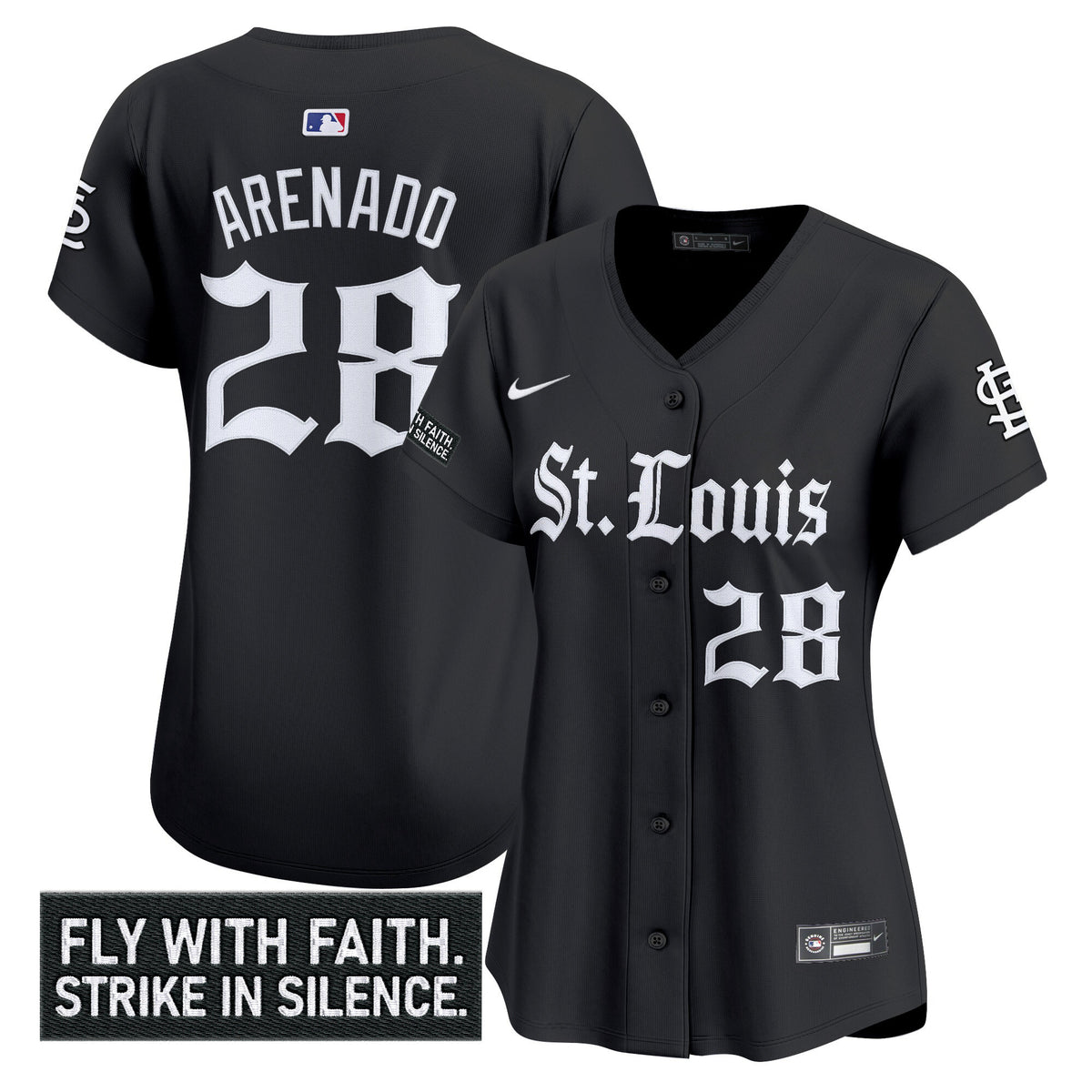 Women s St Louis Cardinals Gothic Legacy Edition Vapor Premier Limited Jersey All Stitched