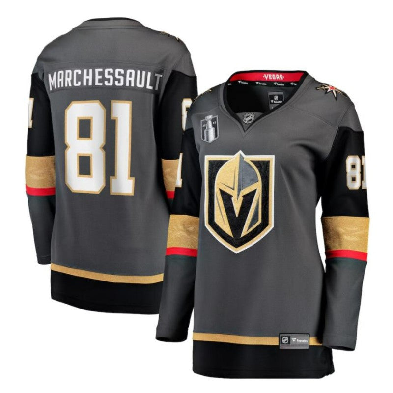 Women Vegas Golden Knights 81 Jonathan Marchessault 2023 Stanley Cup Final Alternate Breakaway Player Jersey Black