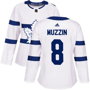 Womens Adidas Toronto Maple Leafs 8 Jake Muzzin Authentic 2018 Stadium Series Jersey White