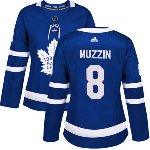 Womens Adidas Toronto Maple Leafs 8 Jake Muzzin Authentic Home Jersey Blue