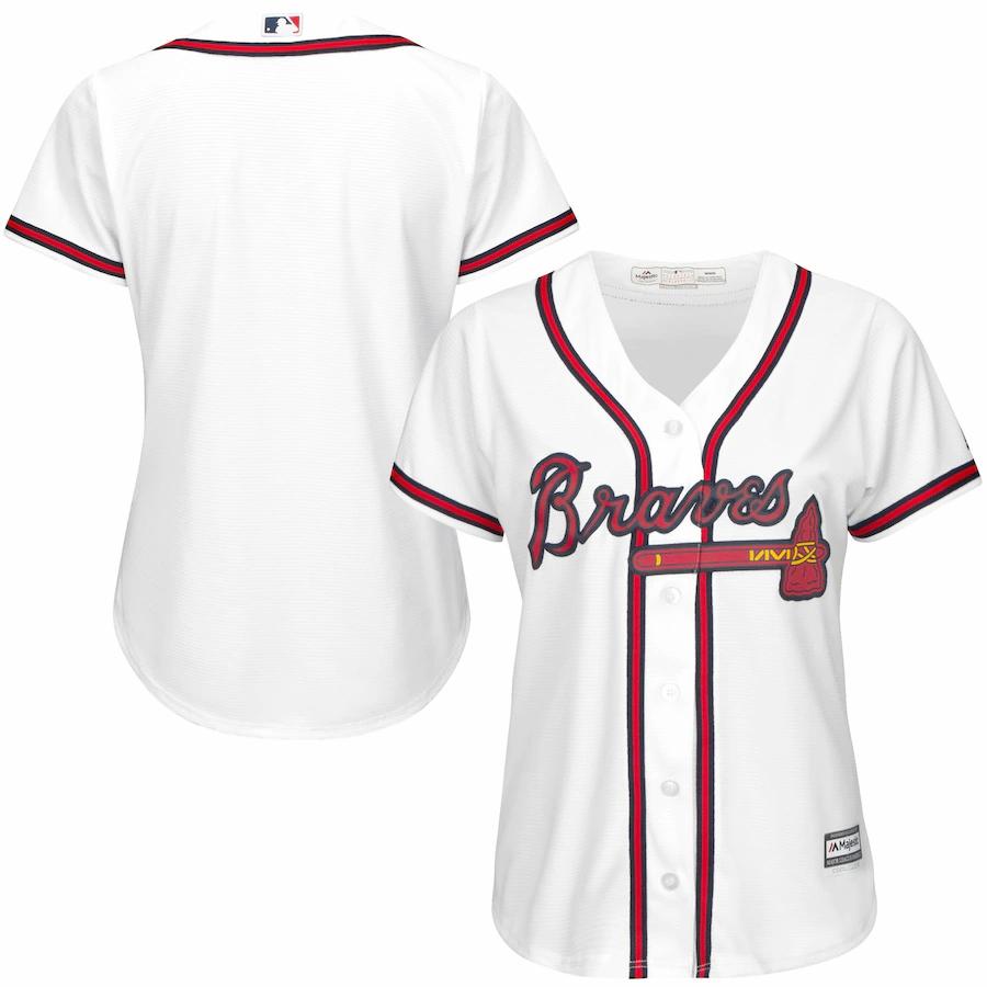 Womens Atlanta Braves Majestic White Home Cool Base Jersey