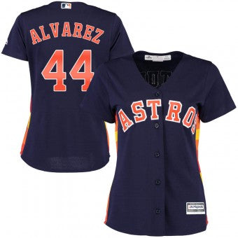 Womens Authentic Houston Astros 44 Yordan Alvarez Majestic Cool Base Alternate Navy Jersey