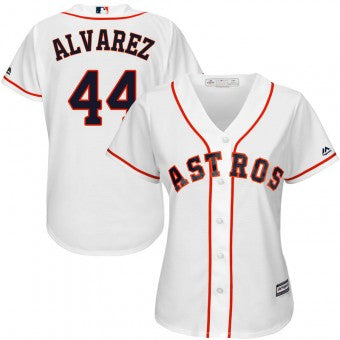 Womens Authentic Houston Astros 44 Yordan Alvarez Majestic Cool Base Home White Jersey