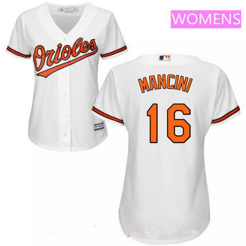Womens Baltimore Orioles 16 Trey Mancini White Home Stitched Mlb Majestic Cool Base Jersey