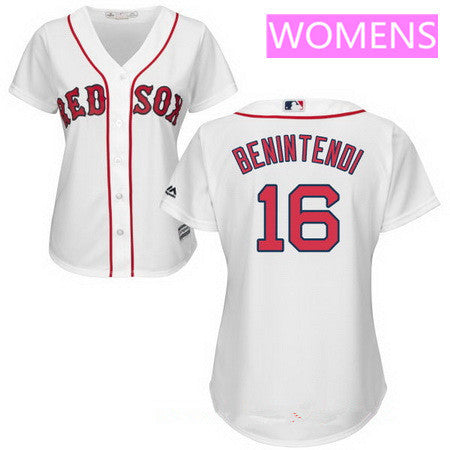 Womens Boston Red Sox 16 Andrew Benintendi White Home Stitched Mlb Majestic Flex Base Jersey