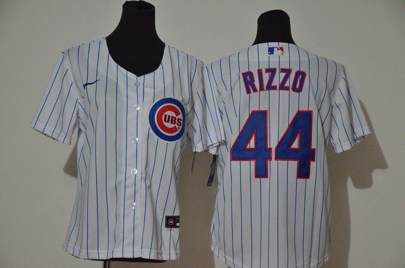 Womens Chicago Cubs 44 Anthony Rizzo White Stitched Mlb Cool Base Nike Jersey