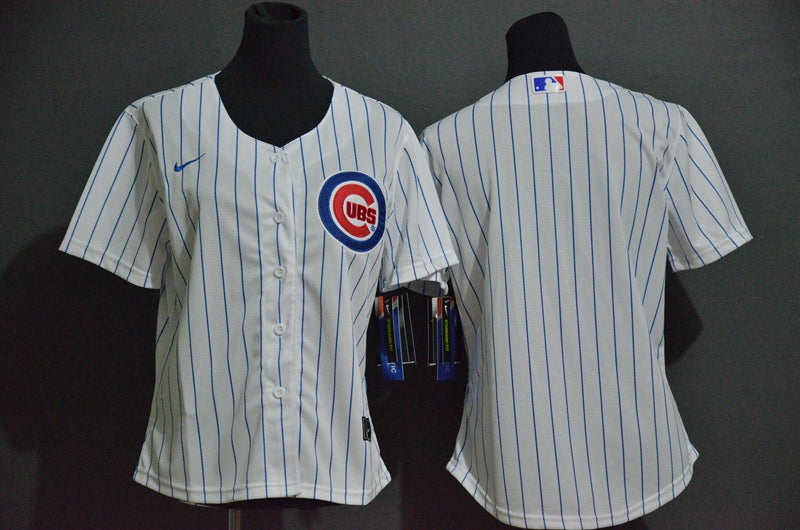 Womens Chicago Cubs Blank White Stitched Mlb Cool Base Nike Jersey