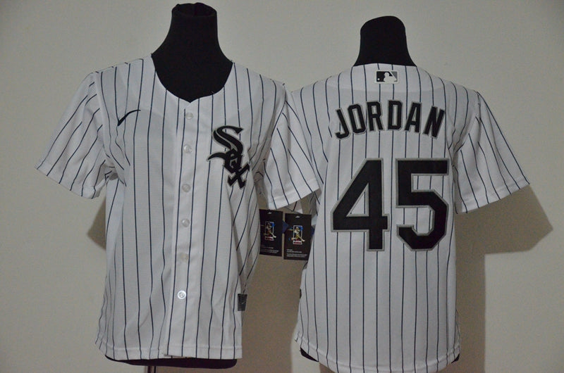 Womens Chicago White Sox 45 Michael Jordan White Stitched Mlb Cool Base Nike Jersey