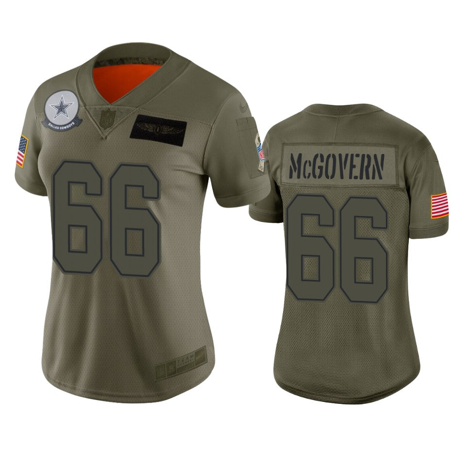 Womens Dallas Cowboys Connor Mcgovern Camo 2019 Salute To Service Limited Jersey