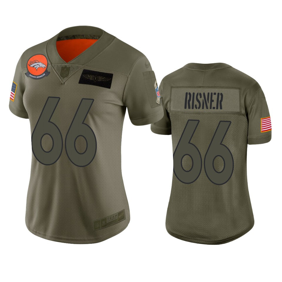 Womens Denver Broncos Dalton Risner Camo 2019 Salute To Service Limited Jersey