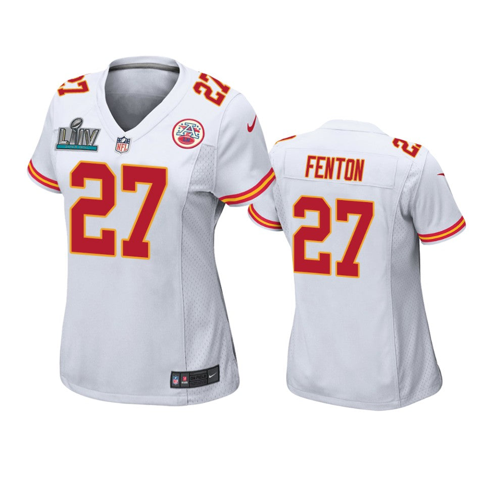 Womens Kansas City Chiefs Rashad Fenton White Super Bowl Liv Game Jersey
