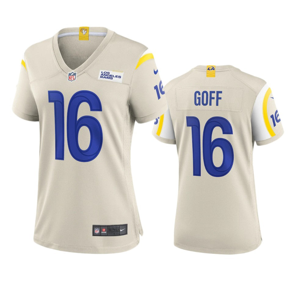 Womens Los Angeles Rams Jared Goff Bone Game Jersey