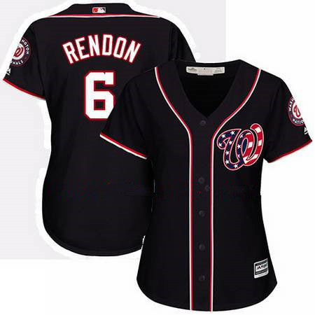 Womens Majestic Washington Nationals 6 Anthony Rendon Authentic Navy Blue Alternate 2 Cool Base Mlb Jersey