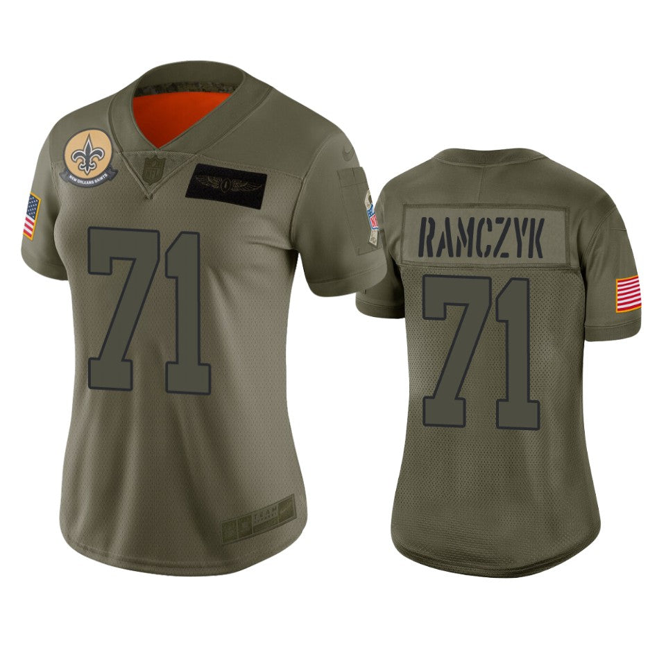 Womens New Orleans Saints Ryan Ramczyk Camo 2019 Salute To Service Limited Jersey
