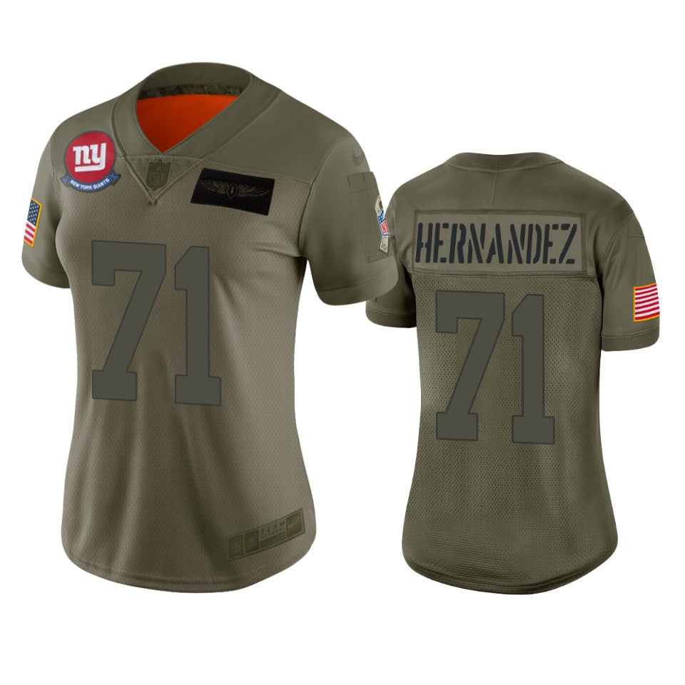 Womens New York Giants Will Hernandez Camo 2019 Salute To Service Limited Jersey