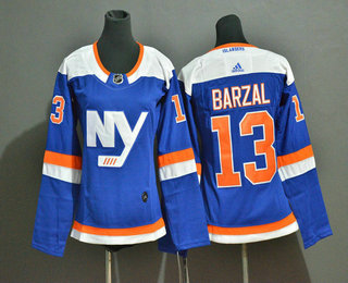 Womens New York Islanders 13 Mathew Barzal New Blue Home 2019 Hockey Adidas Stitched Nhl Jersey
