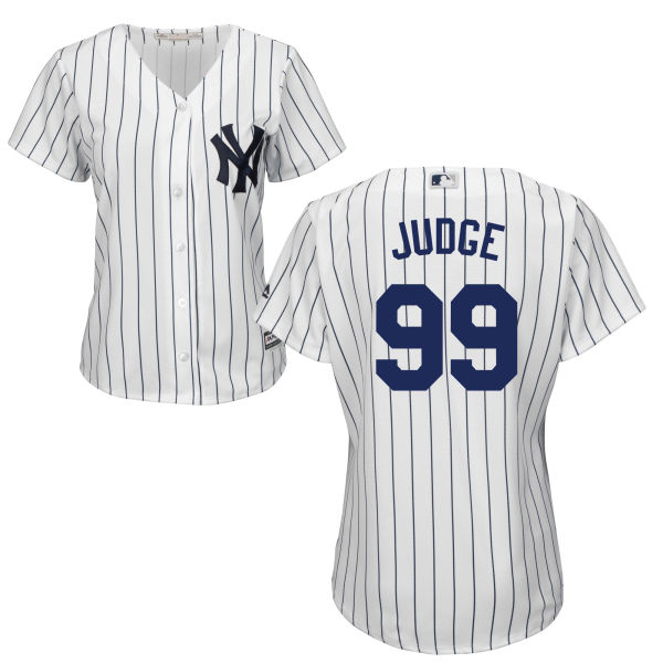 Womens New York Yankees 99 Aaron Judge White Home Stitched Mlb Majestic Cool Base Jersey