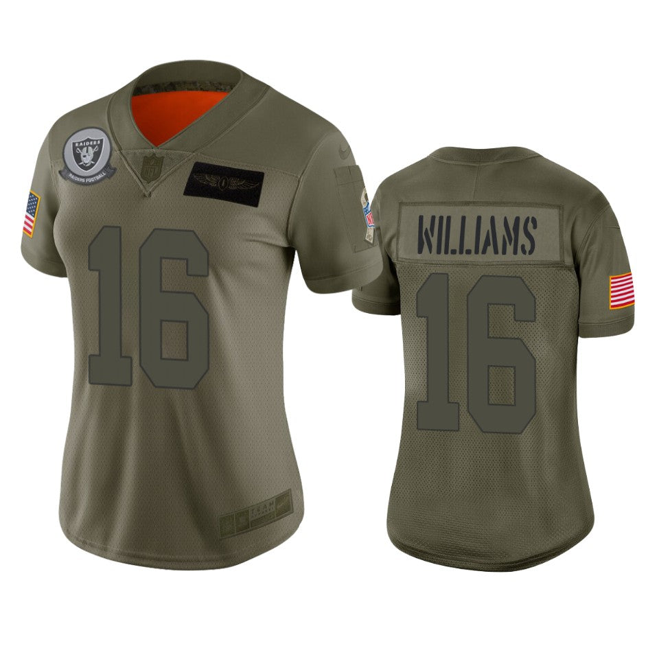 Womens Oakland Raiders Tyrell Williams Camo 2019 Salute To Service Limited Jersey