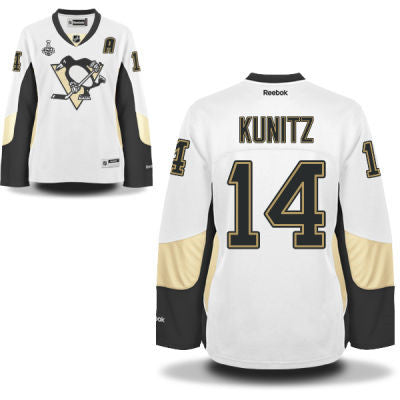Womens Pittsburgh Penguins 14 Chris Kunitz White Road 2017 Stanley Cup Nhl Finals A Patch Jersey