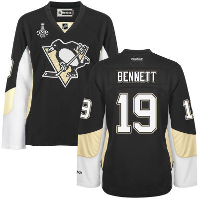 Womens Pittsburgh Penguins 19 Beau Bennett Black Team Color 2017 Stanley Cup Nhl Finals Patch Jersey