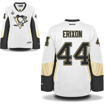 Womens Pittsburgh Penguins 44 Tim Erixon White Road 2017 Stanley Cup Nhl Finals Patch Jersey