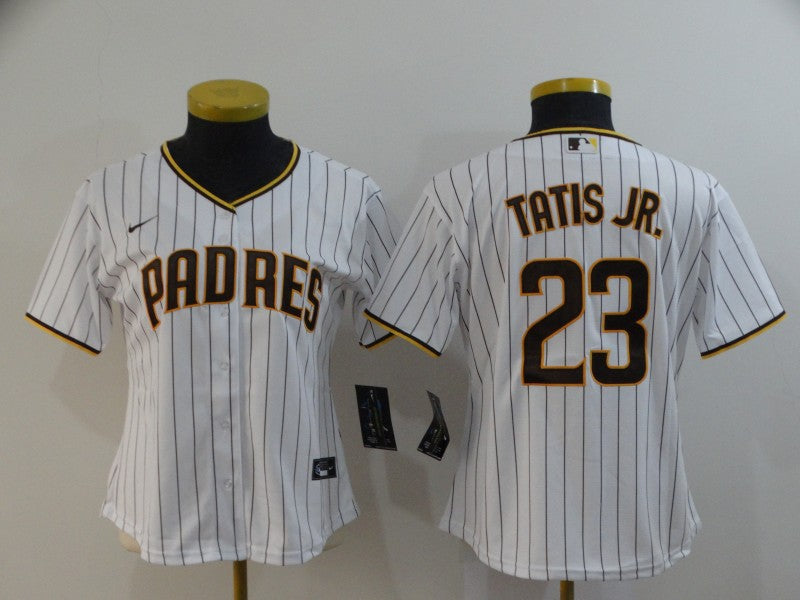 Womens San Diego Padres 23 Fernando Tatis Jr White Stitched Mlb Cool Base Nike Jersey