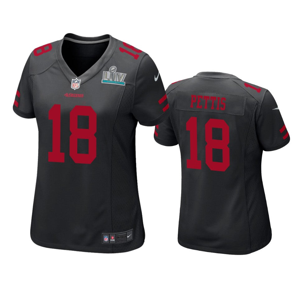 Womens San Francisco 49ers Dante Pettis Black Super Bowl Liv Game Jersey