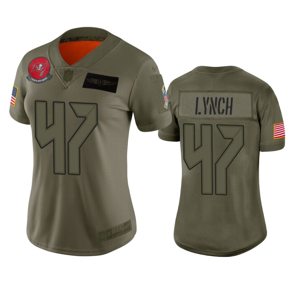 Womens Tampa Bay Buccaneers John Lynch Camo 2019 Salute To Service Limited Jersey