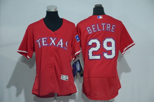 Womens Texas Rangers 29 Adrian Beltre Red 2016 Flexbase Stitched Baseball Jersey