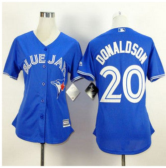 Womens Toronto Blue Jays 20 Josh Donaldson Alternate Blue 2015 Mlb Cool Base Jersey