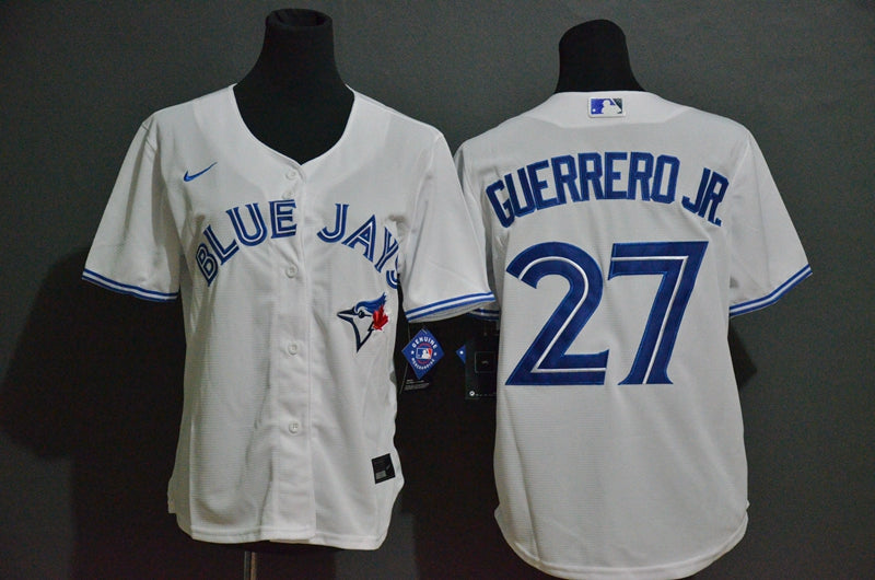 Womens Toronto Blue Jays 27 Vladimir Guerrero Jr White Stitched Mlb Cool Base Nike Jersey