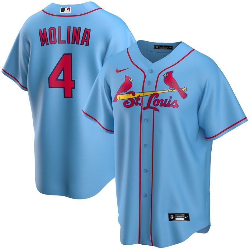 Yadier Molina 4 St Louis Cardinals 2020 Mlb Blue Jersey