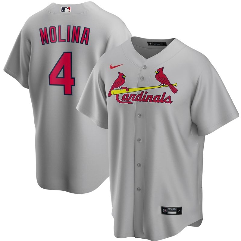 Yadier Molina 4 St Louis Cardinals 2020 Mlb Gray Jersey