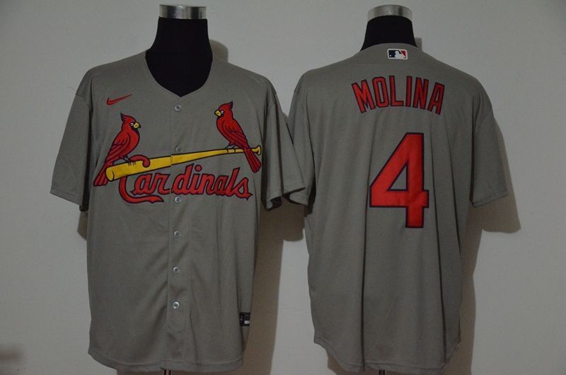 Yadier Molina 4 St Louis Cardinals 2020 Mlb Grey Jersey
