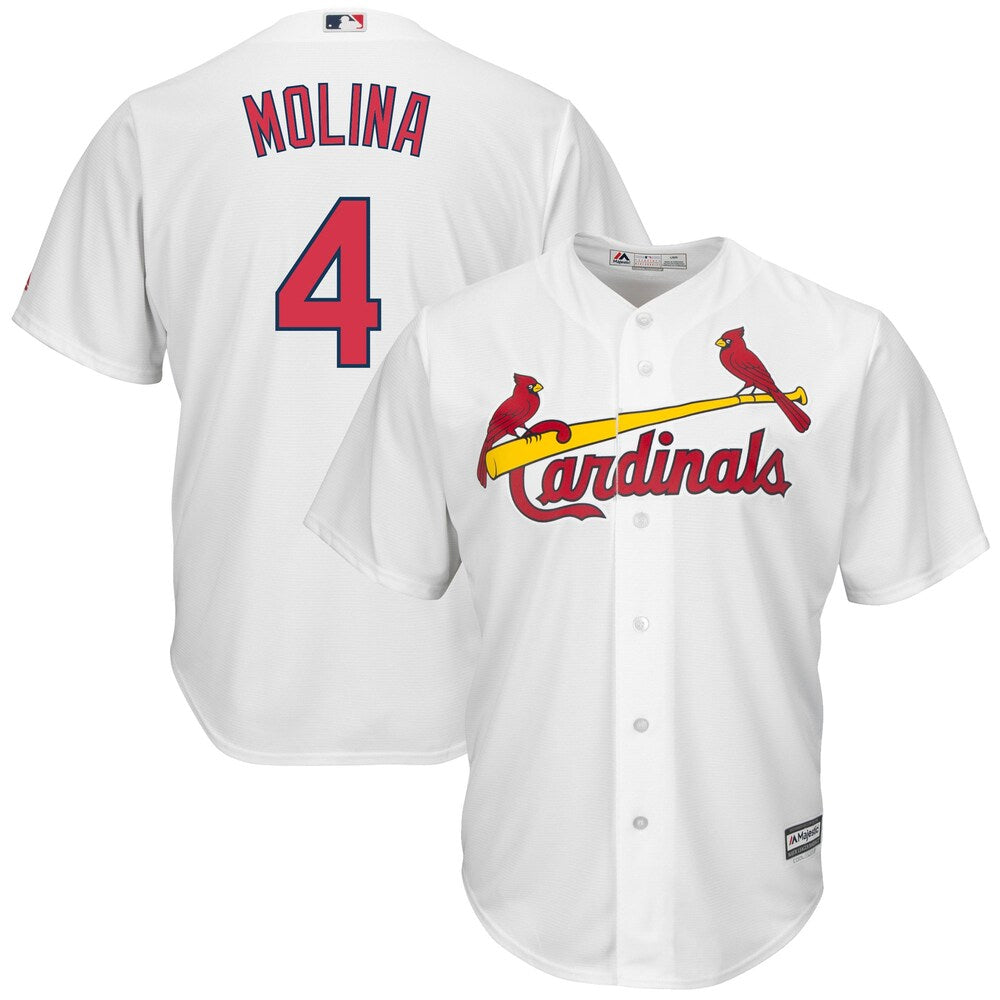 Yadier Molina 4 St Louis Cardinals Majestic Big Tall Cool Base Player Jersey White