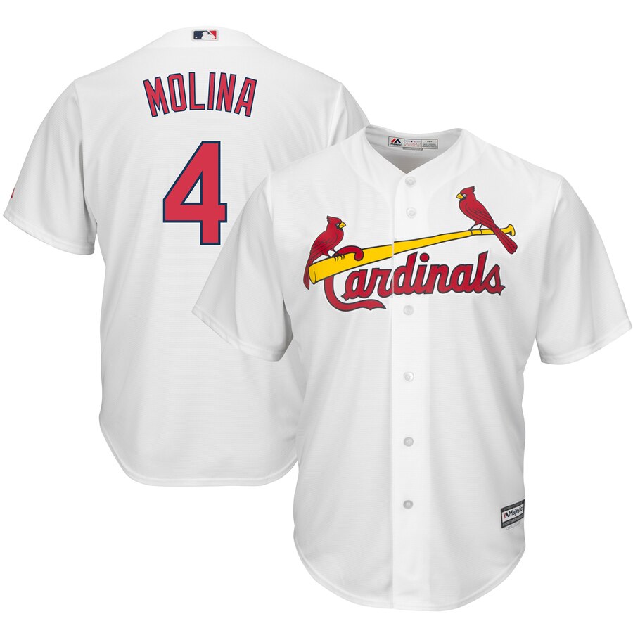 Yadier Molina St Louis Cardinals Majestic Cool Base Player Jersey White