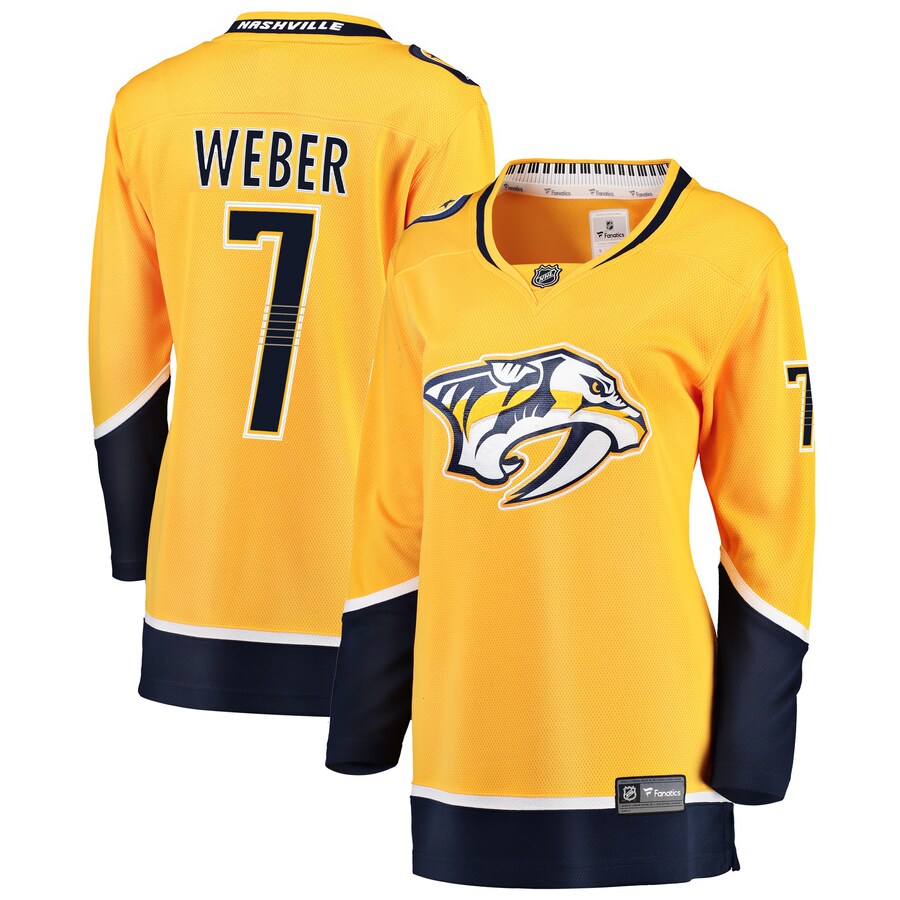 Yannick Weber Nashville Predators Fanatics Branded Womens Breakaway Player Jersey Gold